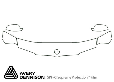 x3 Avery Dennison Clear Bra Hood Precut PPF Diagram