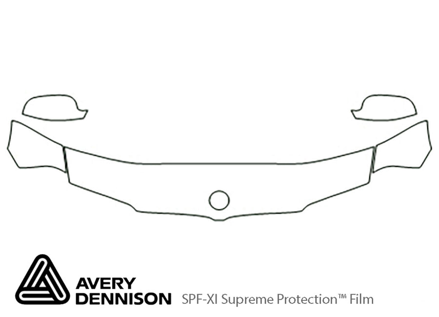 x3 Avery Dennison Clear Bra Hood Precut PPF Diagram