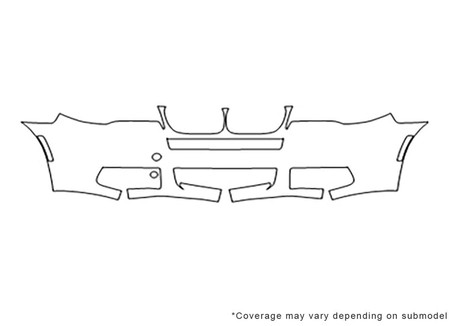 x3 3M Clear Bra Bumper Precut PPF Diagram