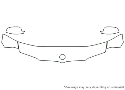 x3 Avery Dennison Clear Bra Hood Precut PPF Diagram