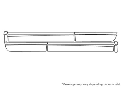 x3 3M Clear Bra Door Cup Precut PPF Diagram
