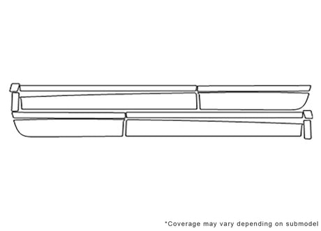 x3 3M Clear Bra Door Cup Precut PPF Diagram
