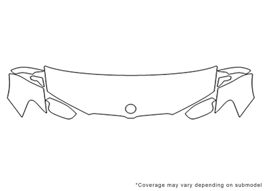 x3 3M Clear Bra Hood Precut PPF Diagram