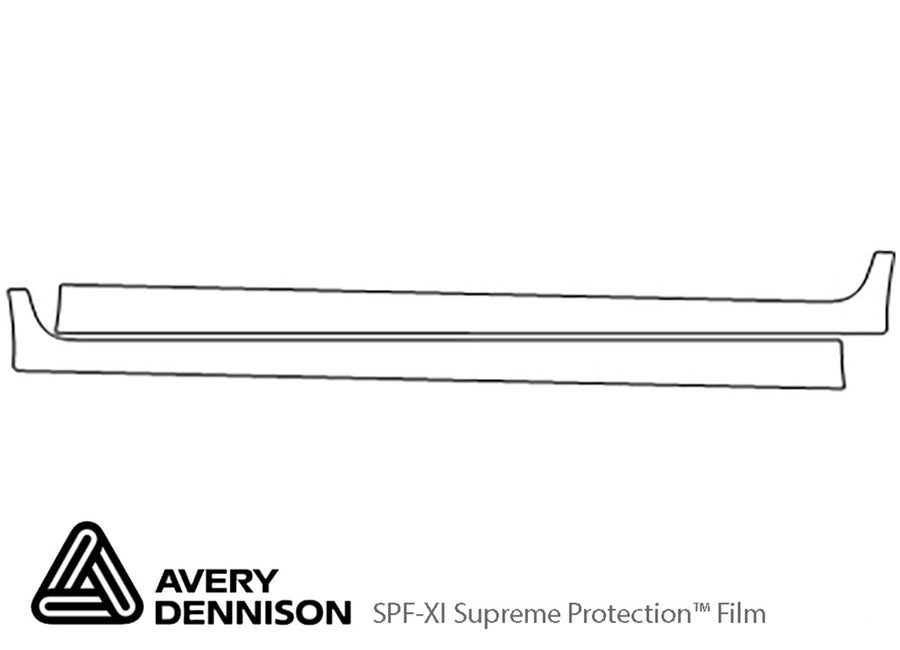x3 Avery Dennison Clear Bra Door Cup Precut PPF Diagram