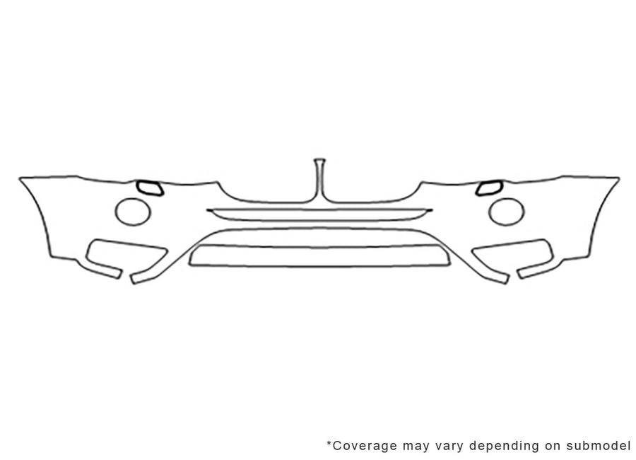 x3 3M Clear Bra Bumper Precut PPF Diagram