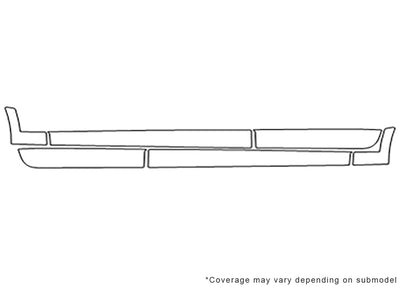 x3 3M Clear Bra Door Cup Precut PPF Diagram