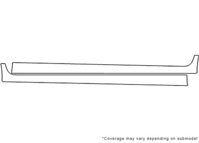 x3 3M Clear Bra Door Cup Precut PPF Diagram