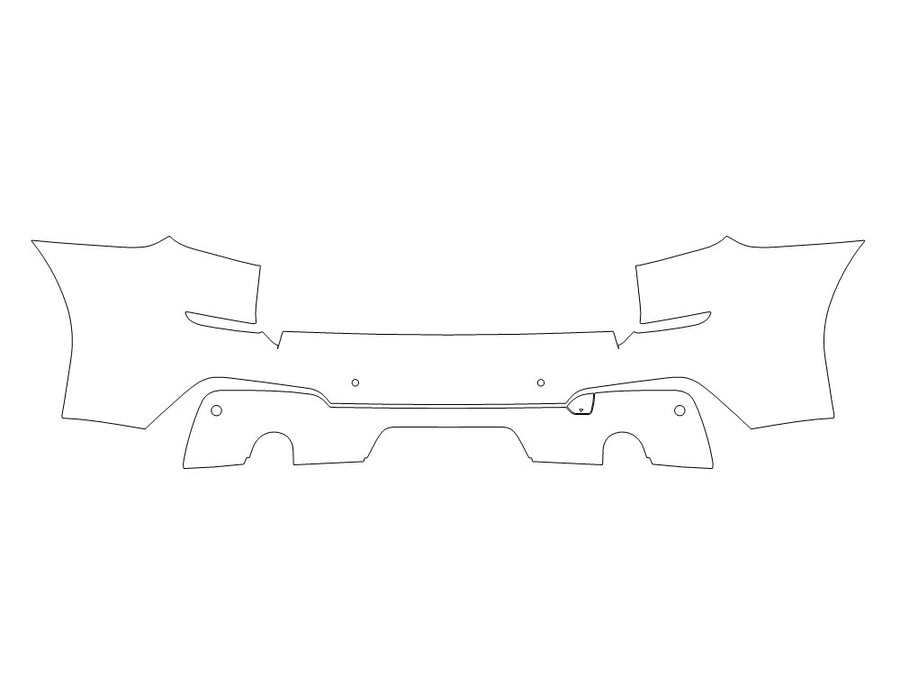 x3 3M Clear Bra Door Cup Precut PPF Diagram