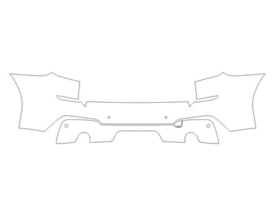x3 Avery Dennison Clear Bra Door Cup Precut PPF Diagram
