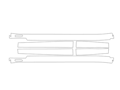 x3 3M Clear Bra Door Cup Precut PPF Diagram
