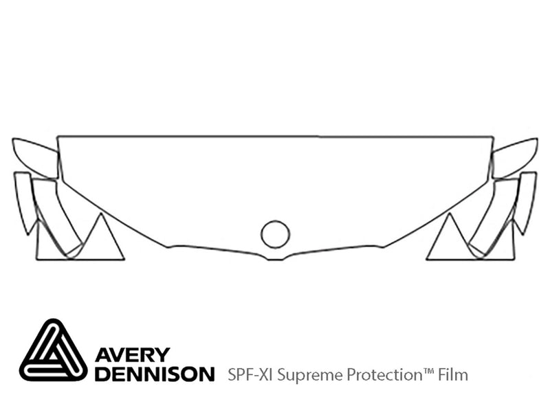x4 Avery Dennison Clear Bra Hood Precut PPF Diagram