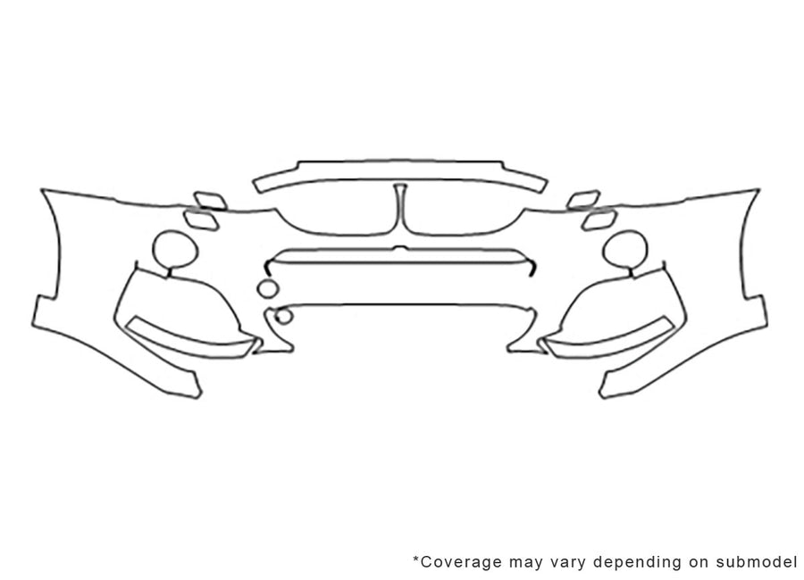 x4 3M Clear Bra Bumper Precut PPF Diagram