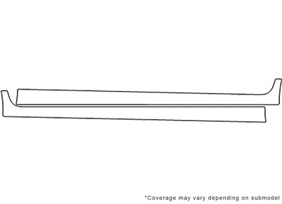 x4 3M Clear Bra Door Cup Precut PPF Diagram