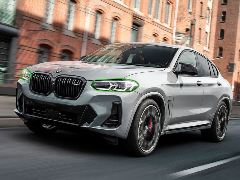 bmw x4 2022-2025 Headlight Protection Installation Location