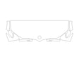 x4 3M Clear Bra Hood Precut PPF Diagram