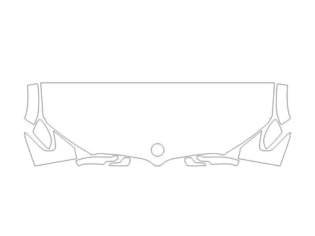 x4 3M Clear Bra Hood Precut PPF Diagram