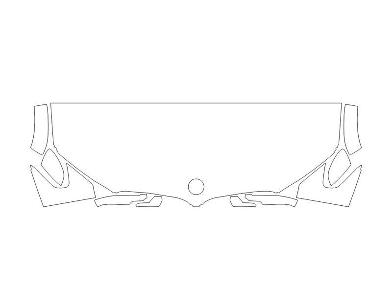 x4 Avery Dennison Clear Bra Hood Precut PPF Diagram