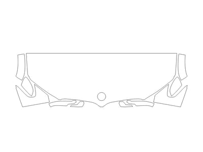 x4 Avery Dennison Clear Bra Hood Precut PPF Diagram