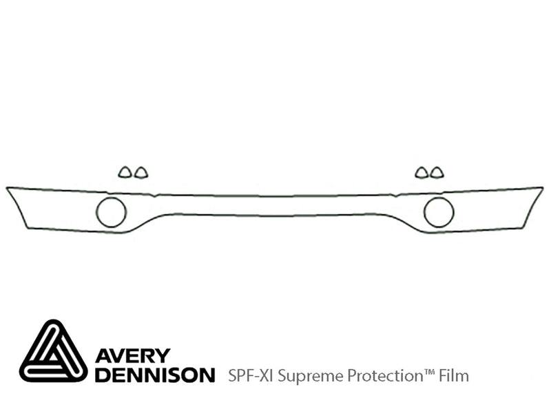 x5 Avery Dennison Clear Bra Bumper Precut PPF Diagram