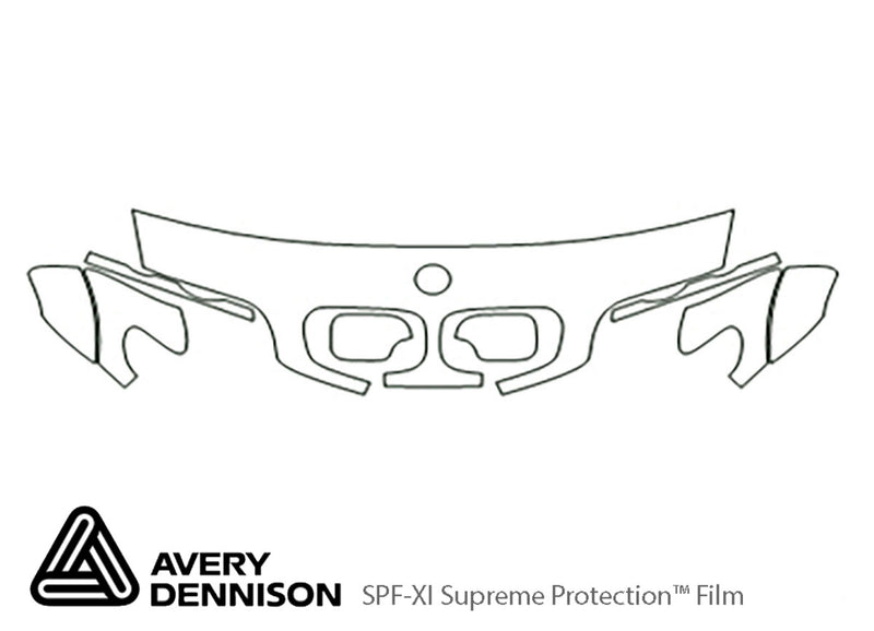 x5 Avery Dennison Clear Bra Hood Precut PPF Diagram