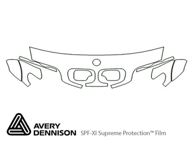 x5 Avery Dennison Clear Bra Hood Precut PPF Diagram