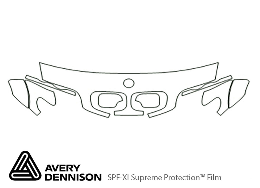 x5 Avery Dennison Clear Bra Hood Precut PPF Diagram