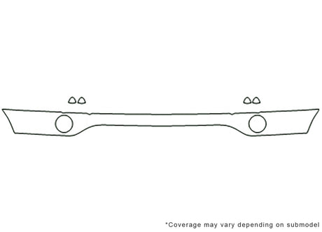 x5 3M Clear Bra Bumper Precut PPF Diagram