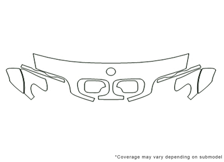 x5 3M Clear Bra Hood Precut PPF Diagram