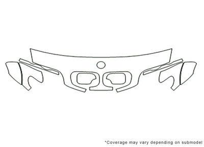 x5 Avery Dennison Clear Bra Hood Precut PPF Diagram