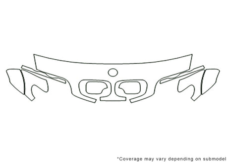 x5 Avery Dennison Clear Bra Hood Precut PPF Diagram