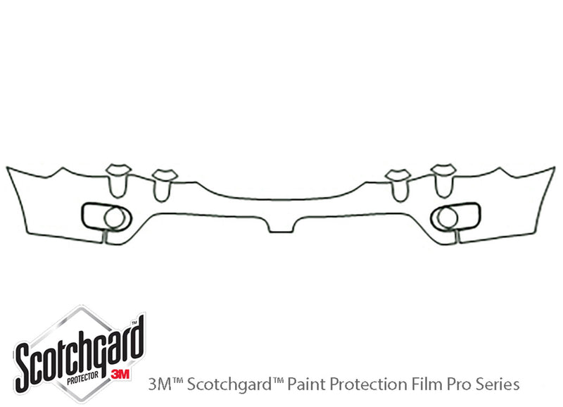 x5 3M Clear Bra Bumper Precut PPF Diagram