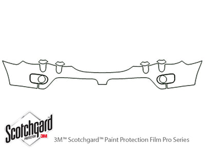 x5 3M Clear Bra Bumper Precut PPF Diagram
