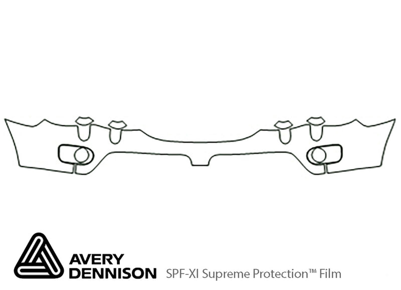 x5 Avery Dennison Clear Bra Bumper Precut PPF Diagram