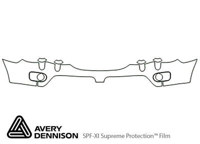x5 Avery Dennison Clear Bra Bumper Precut PPF Diagram