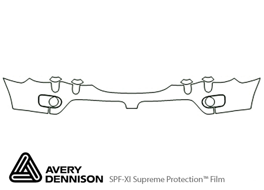 x5 Avery Dennison Clear Bra Bumper Precut PPF Diagram