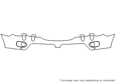 x5 3M Clear Bra Bumper Precut PPF Diagram