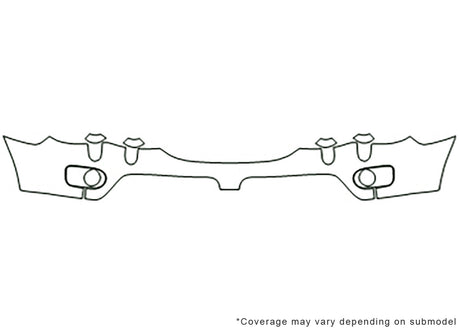 x5 3M Clear Bra Bumper Precut PPF Diagram