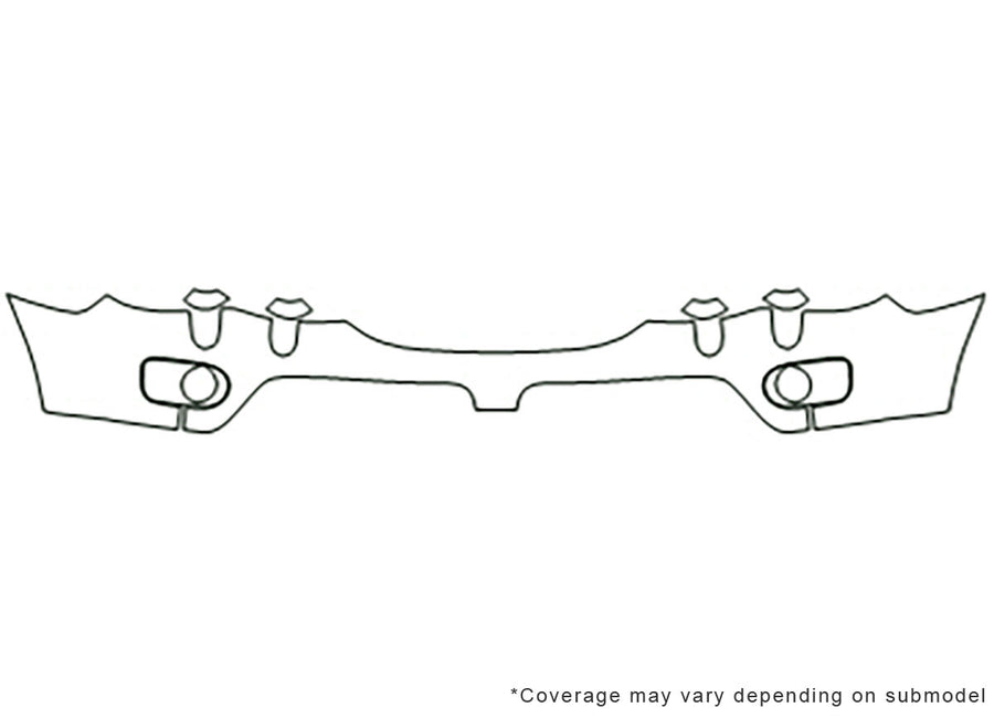 x5 Avery Dennison Clear Bra Bumper Precut PPF Diagram