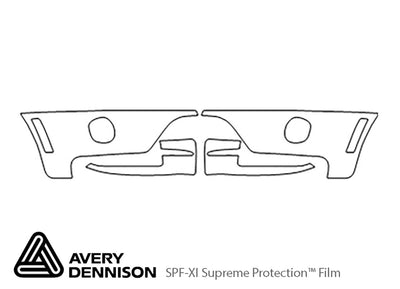 x5 Avery Dennison Clear Bra Bumper Precut PPF Diagram
