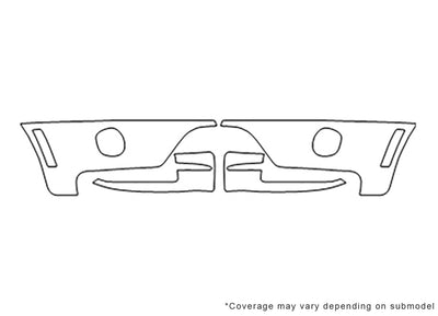 x5 Avery Dennison Clear Bra Bumper Precut PPF Diagram