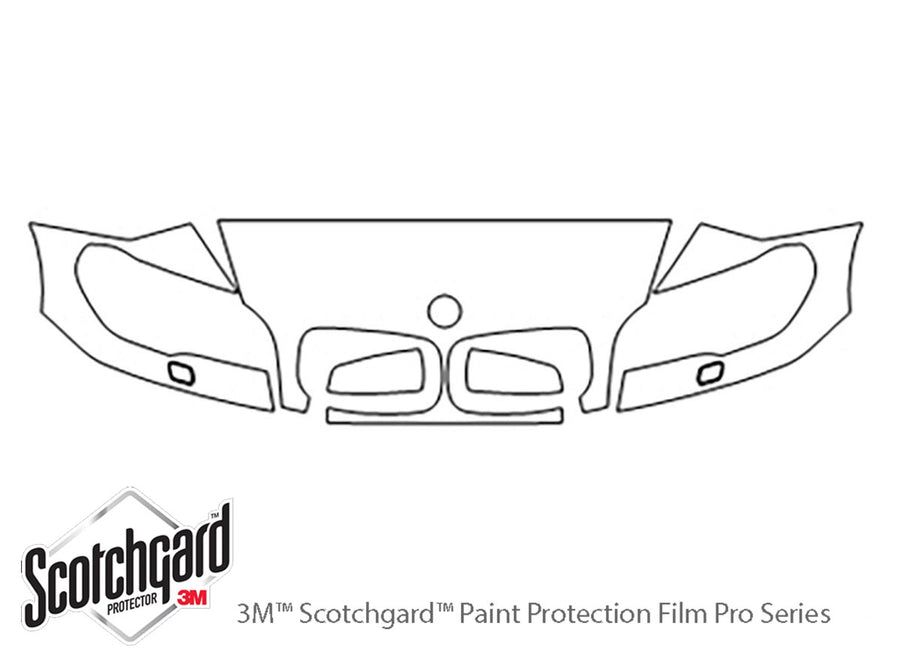 x5 3M Clear Bra Hood Precut PPF Diagram