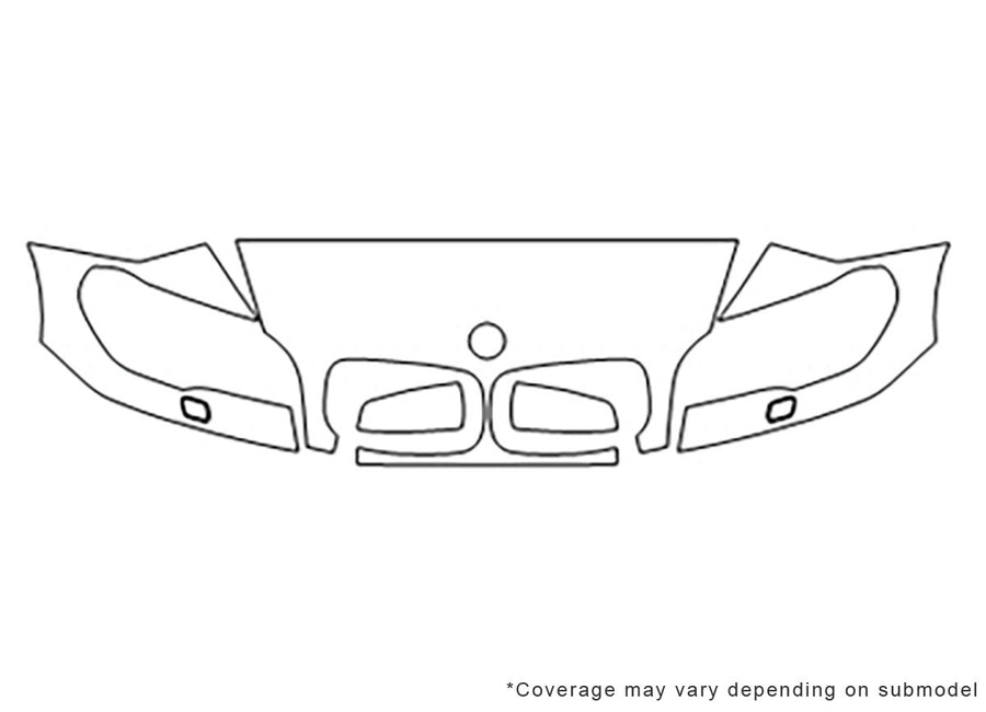 x5 Avery Dennison Clear Bra Hood Precut PPF Diagram