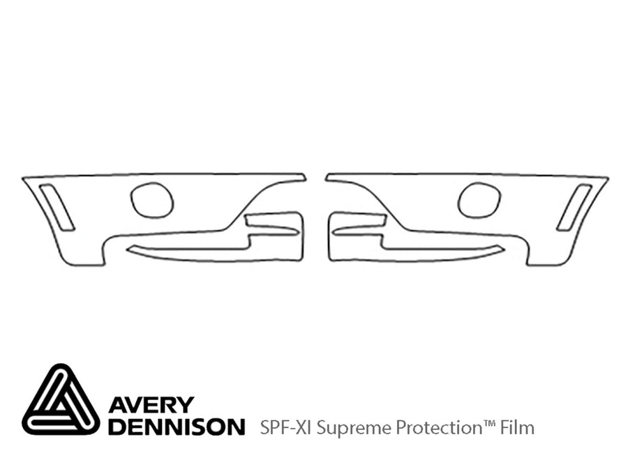 x5 Avery Dennison Clear Bra Bumper Precut PPF Diagram
