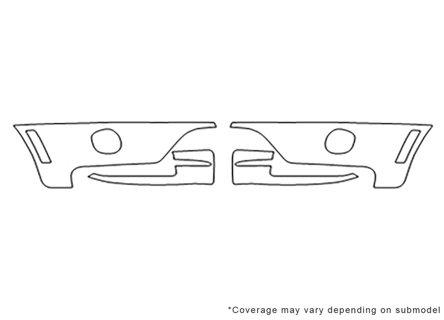 x5 Avery Dennison Clear Bra Bumper Precut PPF Diagram