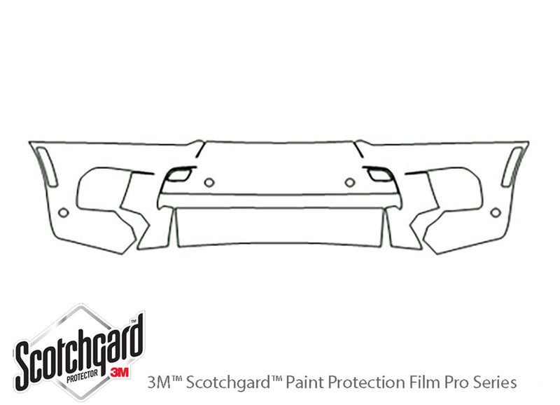 x5 3M Clear Bra Bumper Precut PPF Diagram