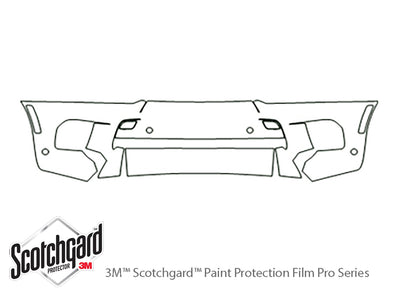 x5 3M Clear Bra Bumper Precut PPF Diagram
