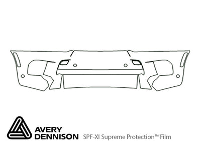 x5 Avery Dennison Clear Bra Bumper Precut PPF Diagram