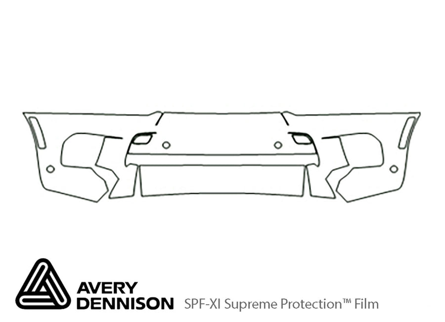 x5 Avery Dennison Clear Bra Bumper Precut PPF Diagram