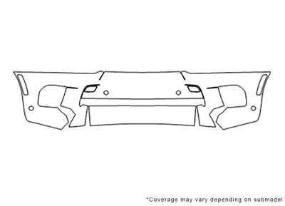x5 3M Clear Bra Bumper Precut PPF Diagram