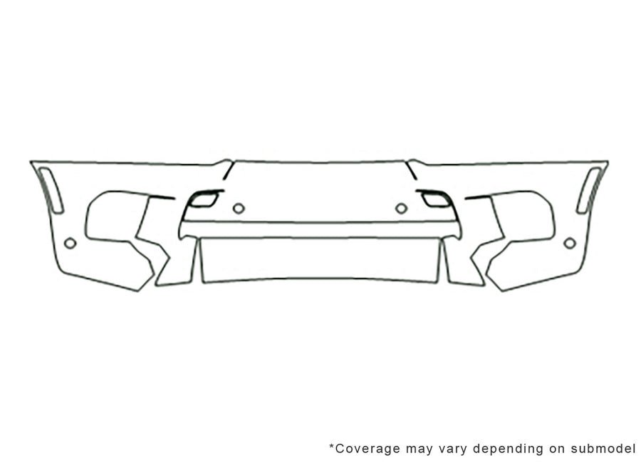 x5 3M Clear Bra Bumper Precut PPF Diagram